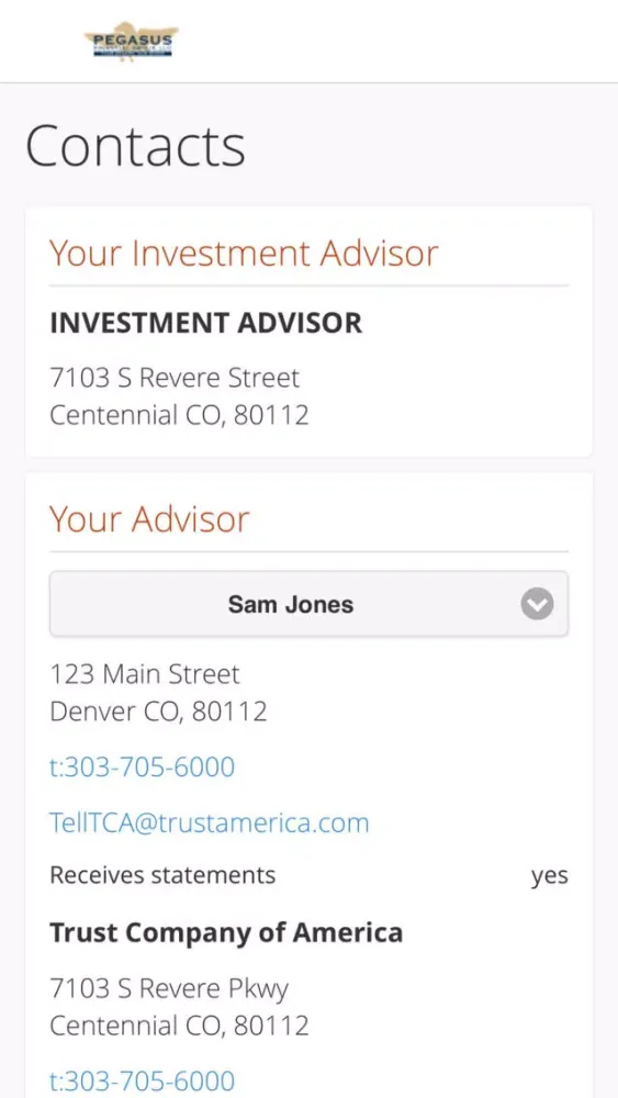Screenshot di Pegasus Financial Group
