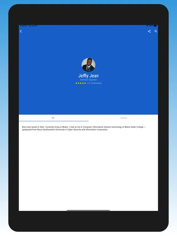 Tangkapan layar Trusted Academia iPad 