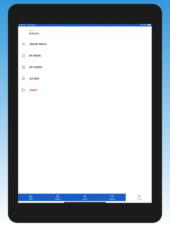 Tangkapan layar Trusted Academia iPad 