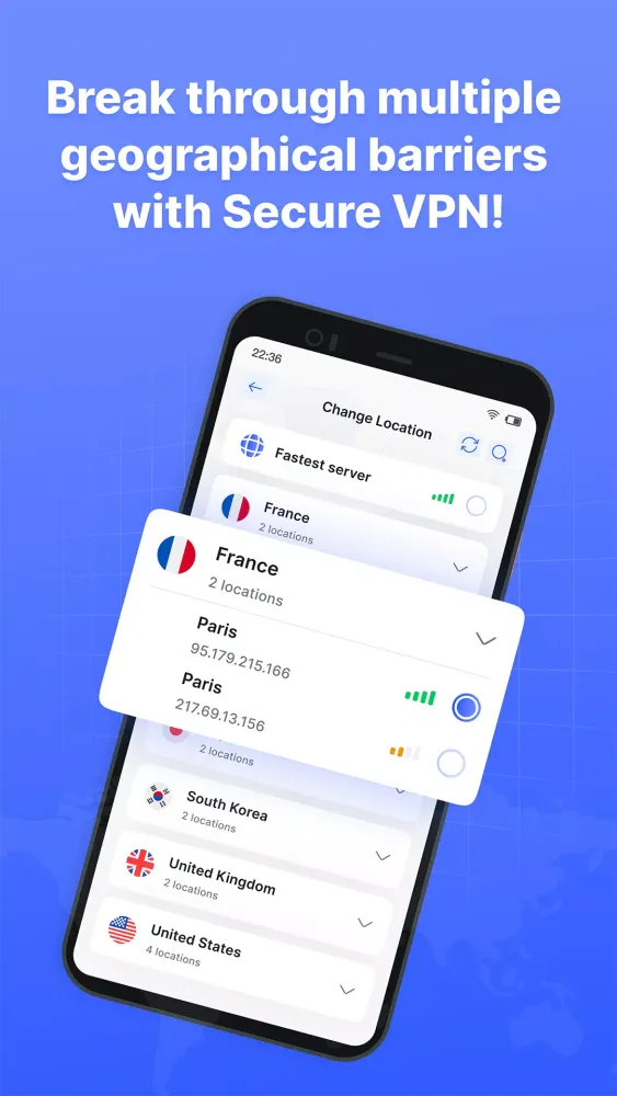 Captures d'écran de Trusted VPN