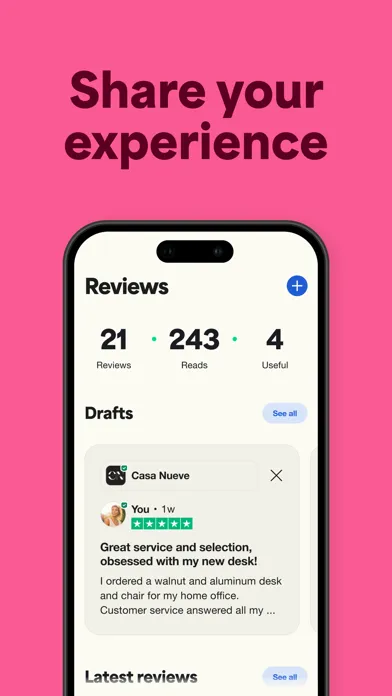 Captures d'écran de Trustpilot: Reviews & Ratings