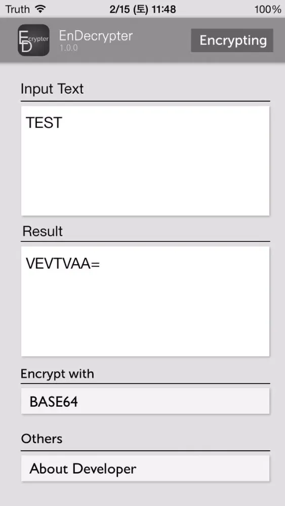 Tangkapan layar EnDecrypter