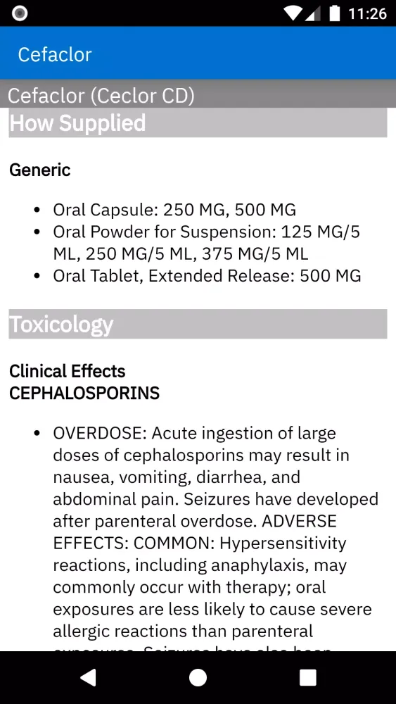 تصاویر Micromedex Drug Reference