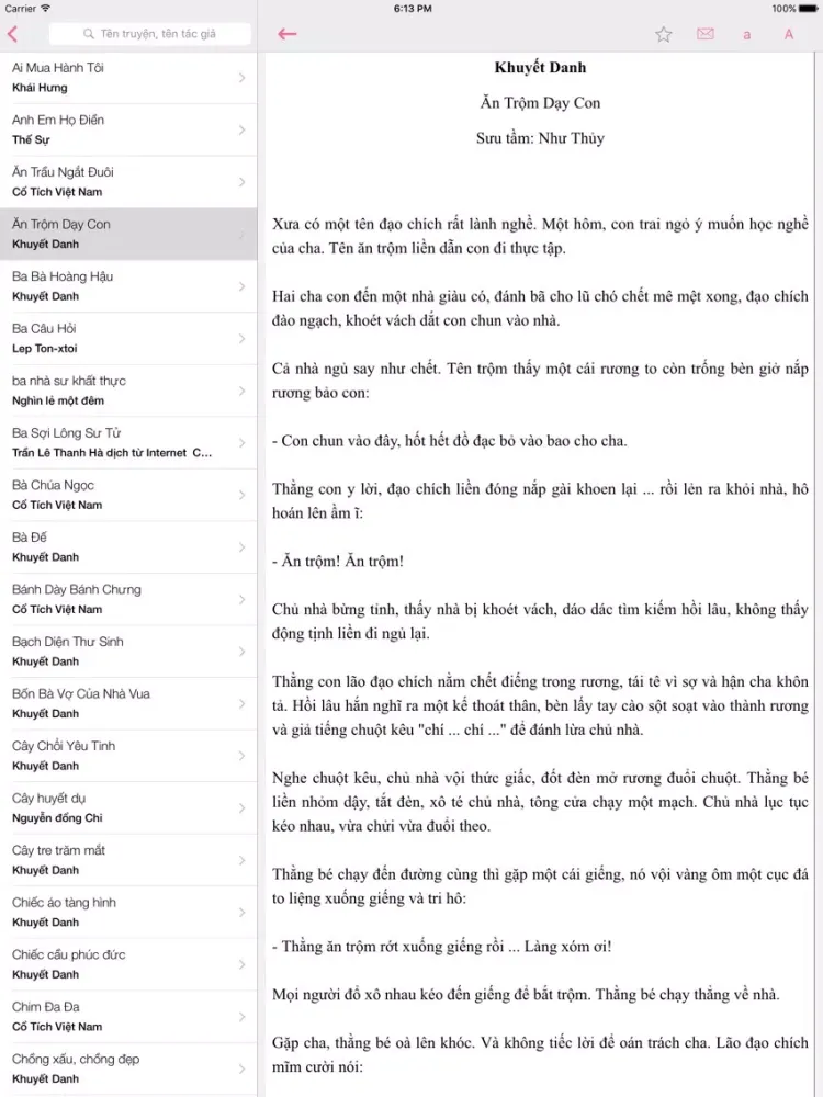 ภาพหน้าจอของ Truyện cổ tích và ngụ ngôn hay ! iPad 