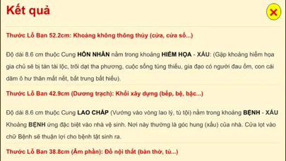 ภาพหน้าจอของ Thước Lỗ Ban - Phong thủy