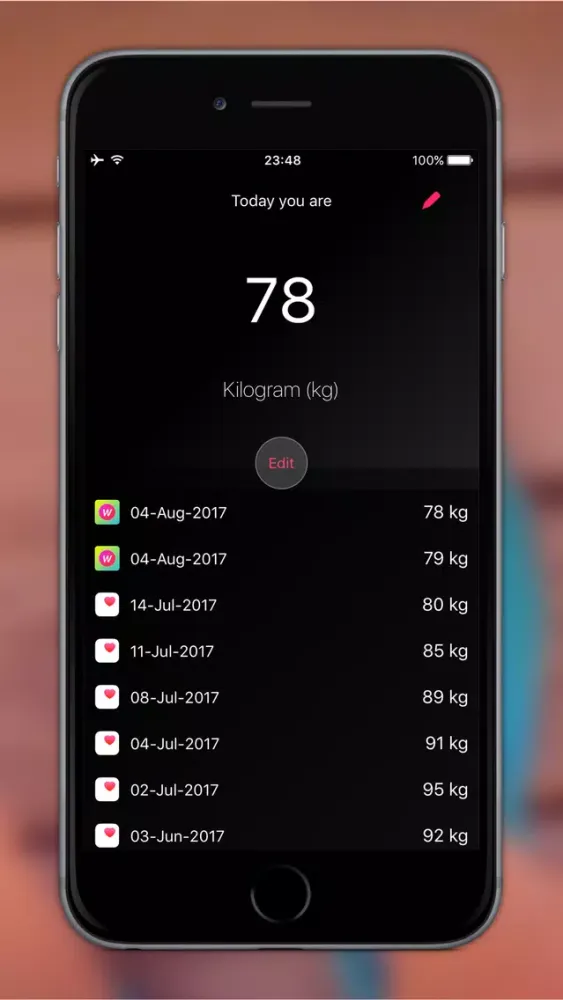 Скриншоты Weight Loss Tracker