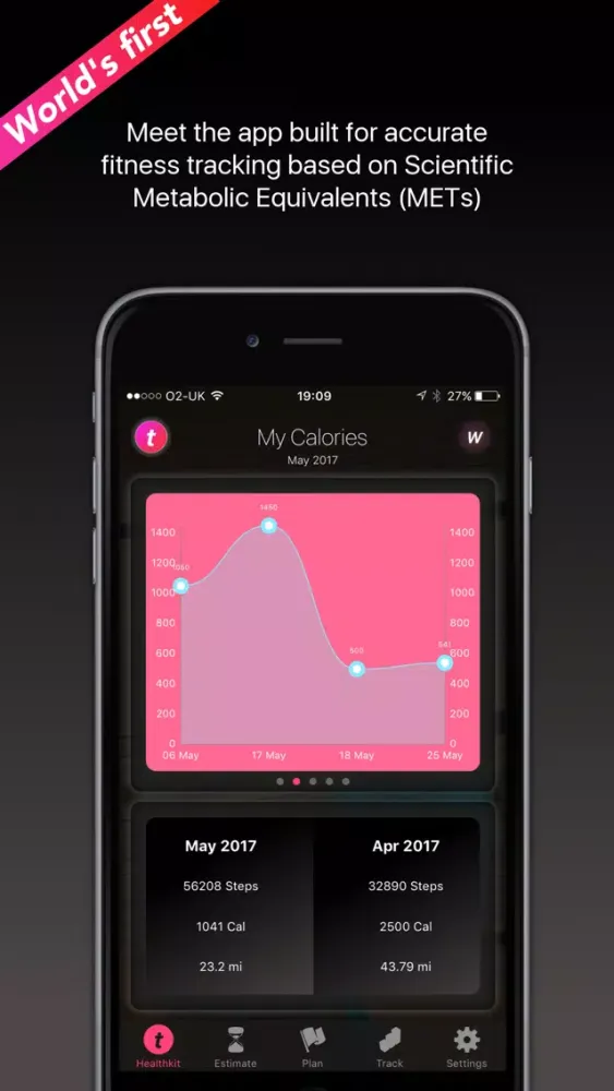 Scientific Fitness Tracker Screenshots