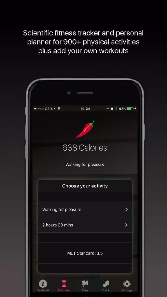 Scientific Fitness Tracker Screenshots
