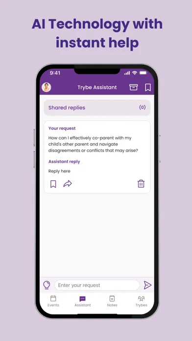 Tangkapan skrin trybe app