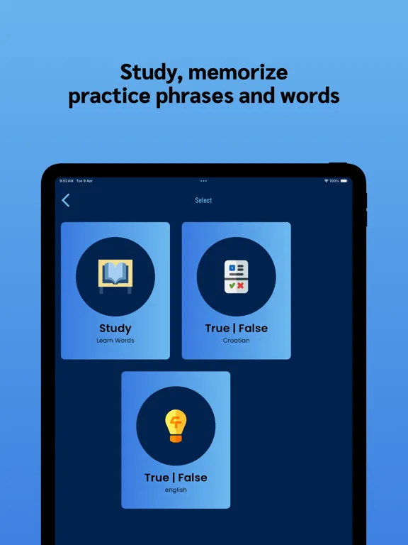 Capturas de tela do Croatian Learning For Beginner iPad 
