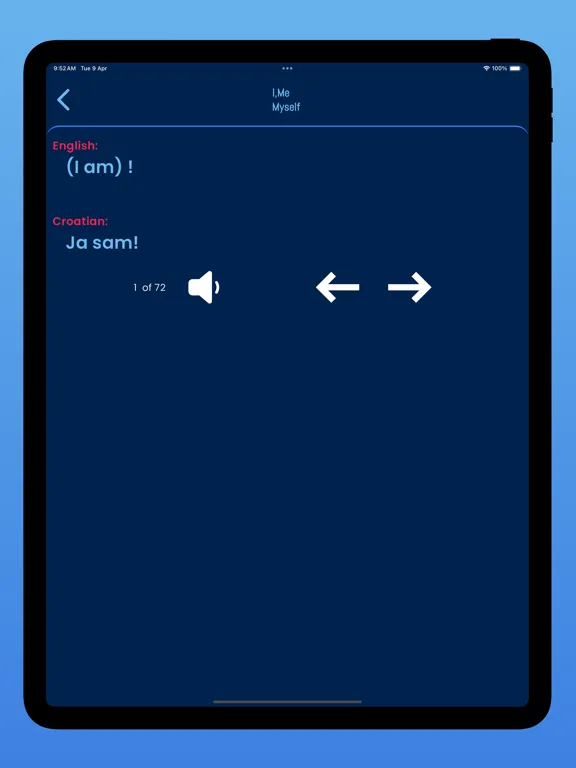 Capturas de tela do Croatian Learning For Beginner iPad 