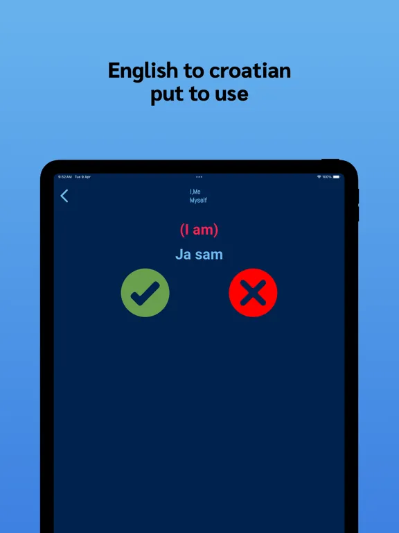 Capturas de tela do Croatian Learning For Beginner iPad 