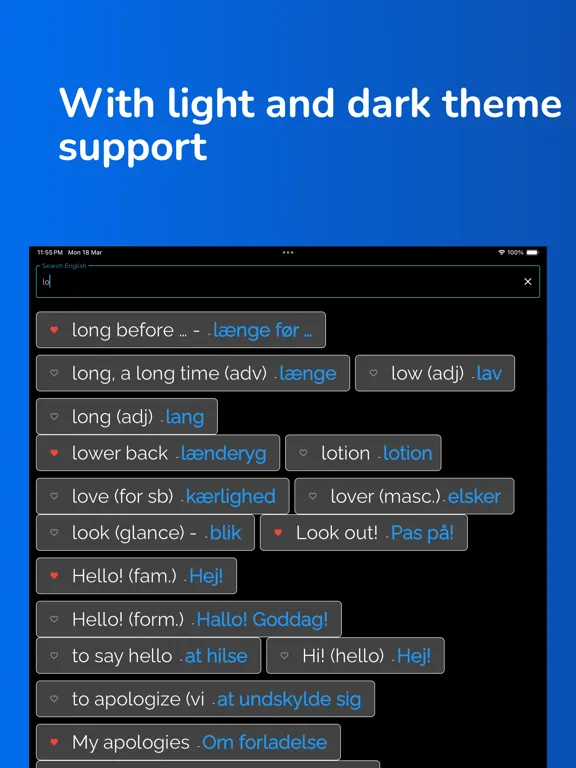 Learn Danish From English iPad  Screenshots