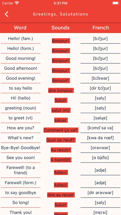 Learn French Vocabulary!应用截图