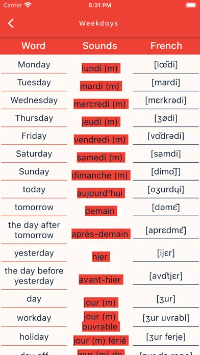 Learn French Vocabulary!应用截图