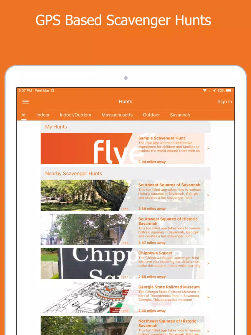 تصاویر Flye Scavenger Hunts iPad 