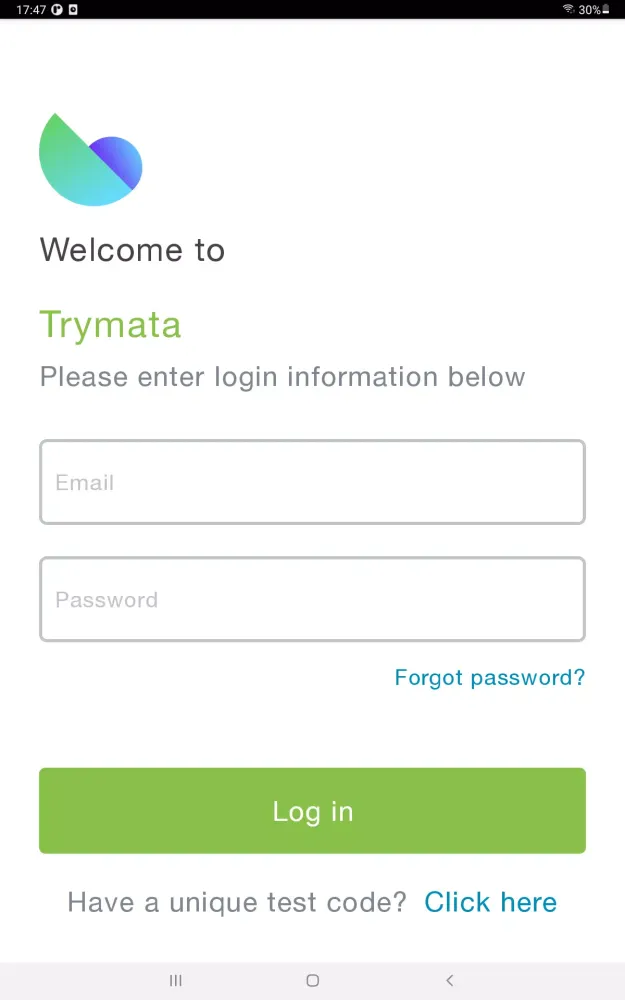 Trymata Testing Screenshots