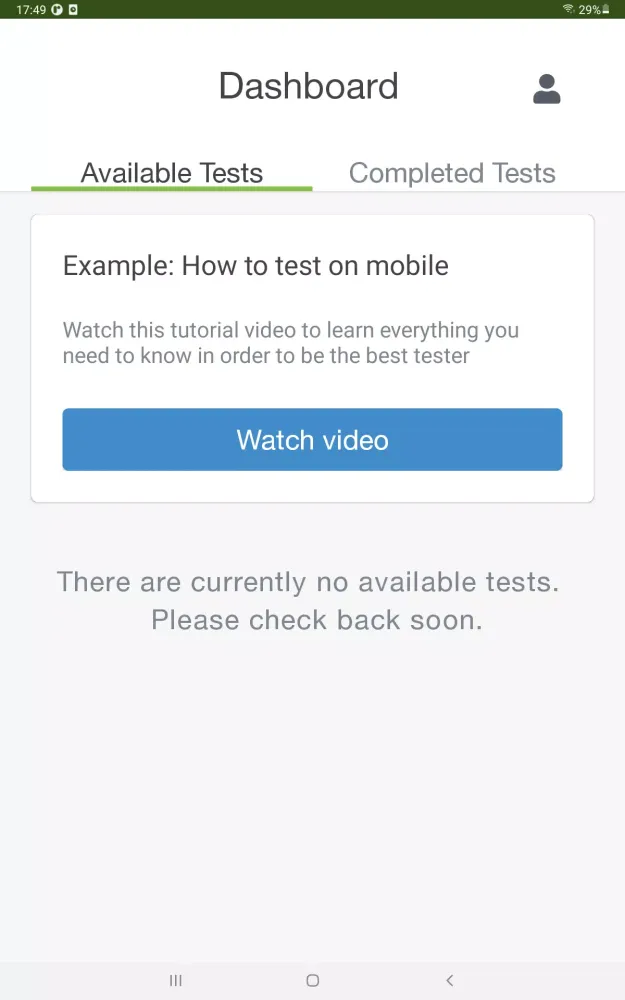Trymata Testing Screenshots