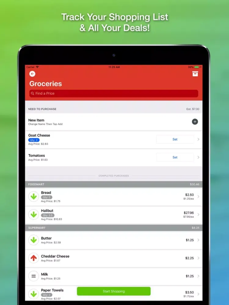 صور Good Deal - Shopping List iPad 