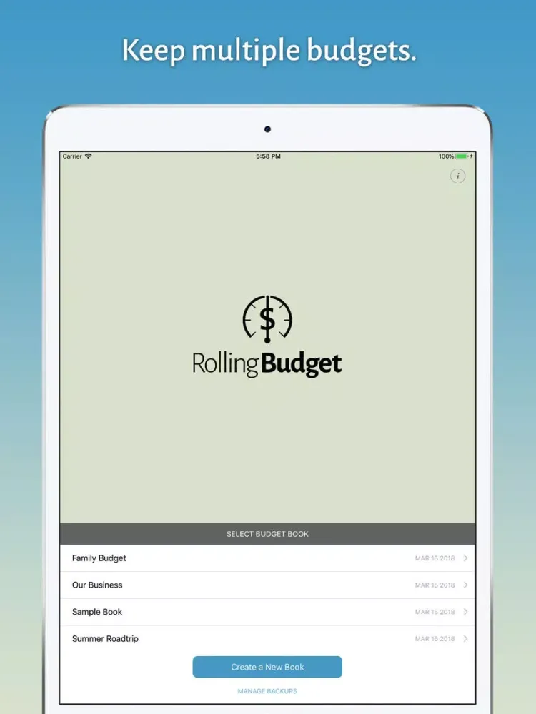 Rolling Budget iPad  Ekran Görüntüleri