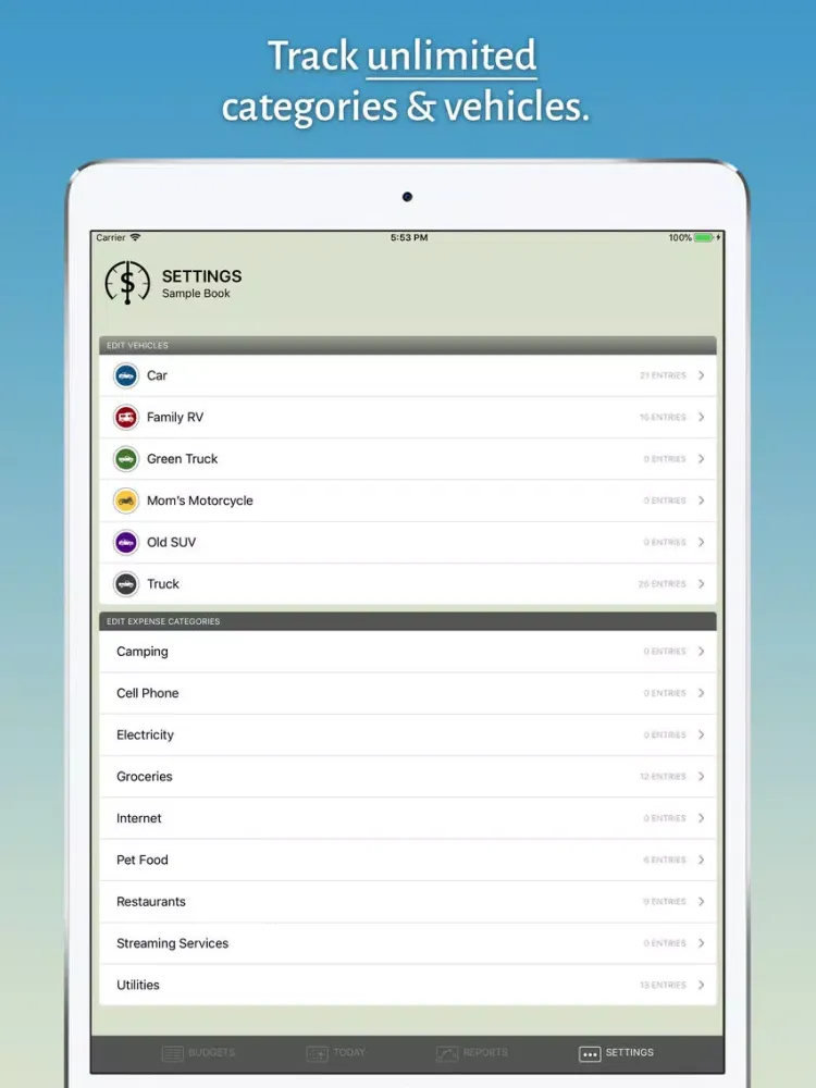 Rolling Budget iPad  Ekran Görüntüleri