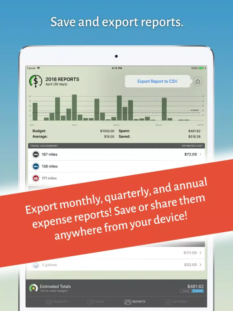 Rolling Budget iPad  Ekran Görüntüleri
