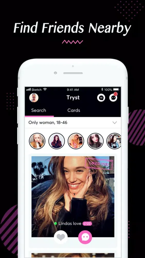 Capturas de pantalla de Tryst-Meet&Chat Dating Nearby
