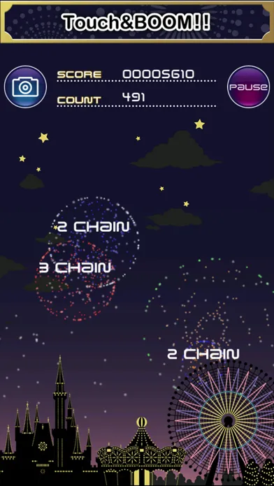 Tangkapan skrin Touch & BooM!! - Free Fireworks Game