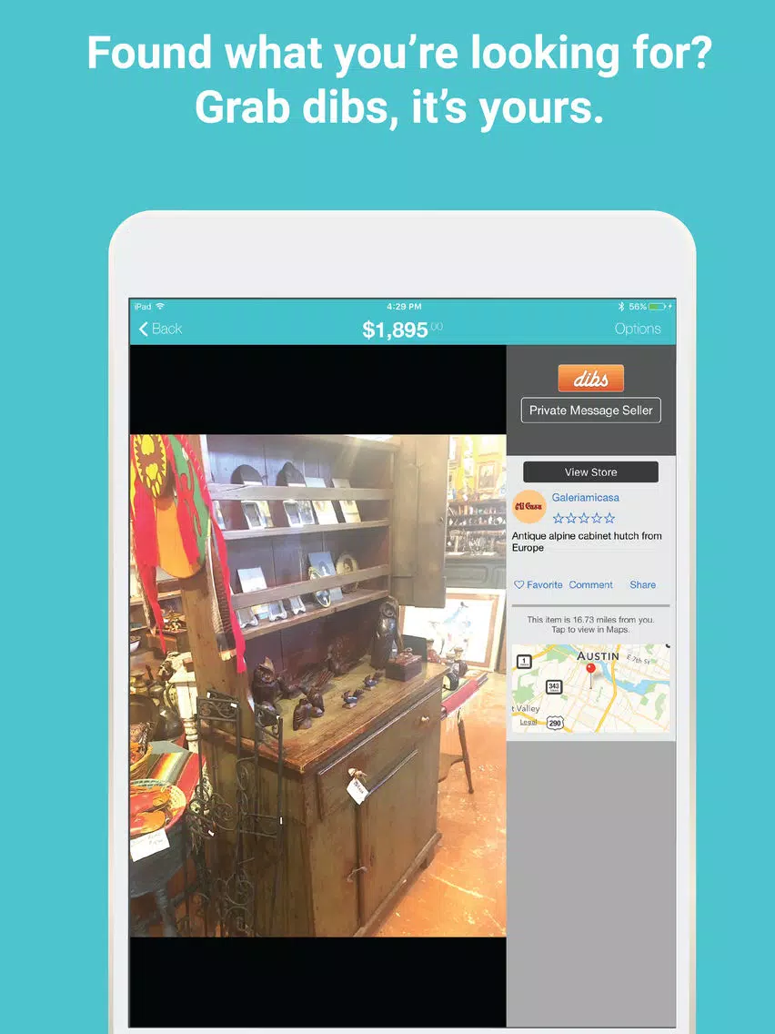 Скриншоты Dibs - Buy & Sell Antique, Unique, & Vintage iPad 