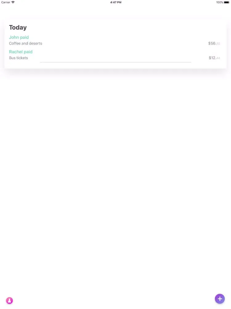 Cosum split cost iPad 应用截图