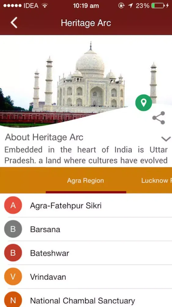 Zrzuty ekranu Uttar Pradesh Tourism