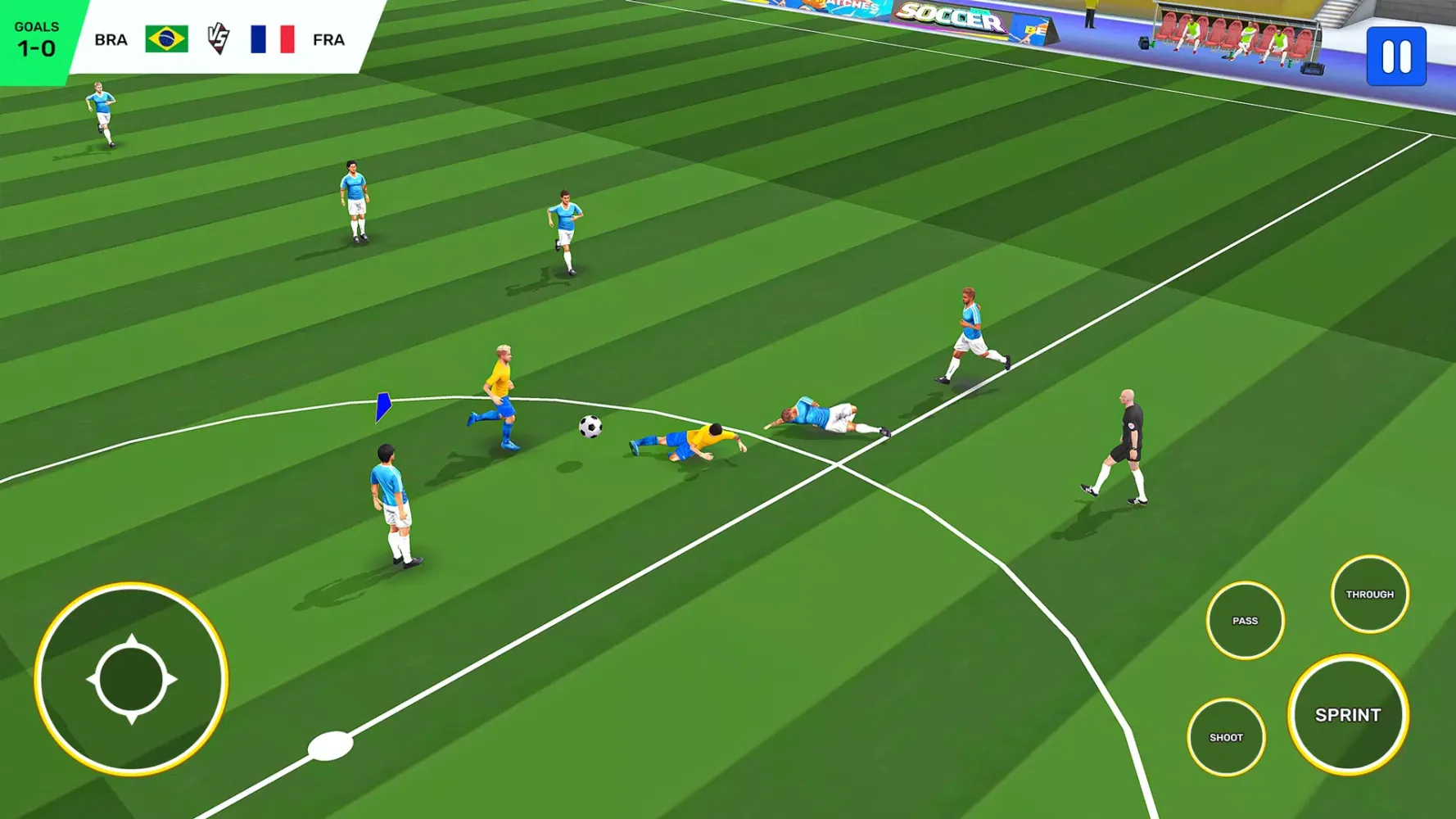 Capturas de tela do World Football Soccer Match 25