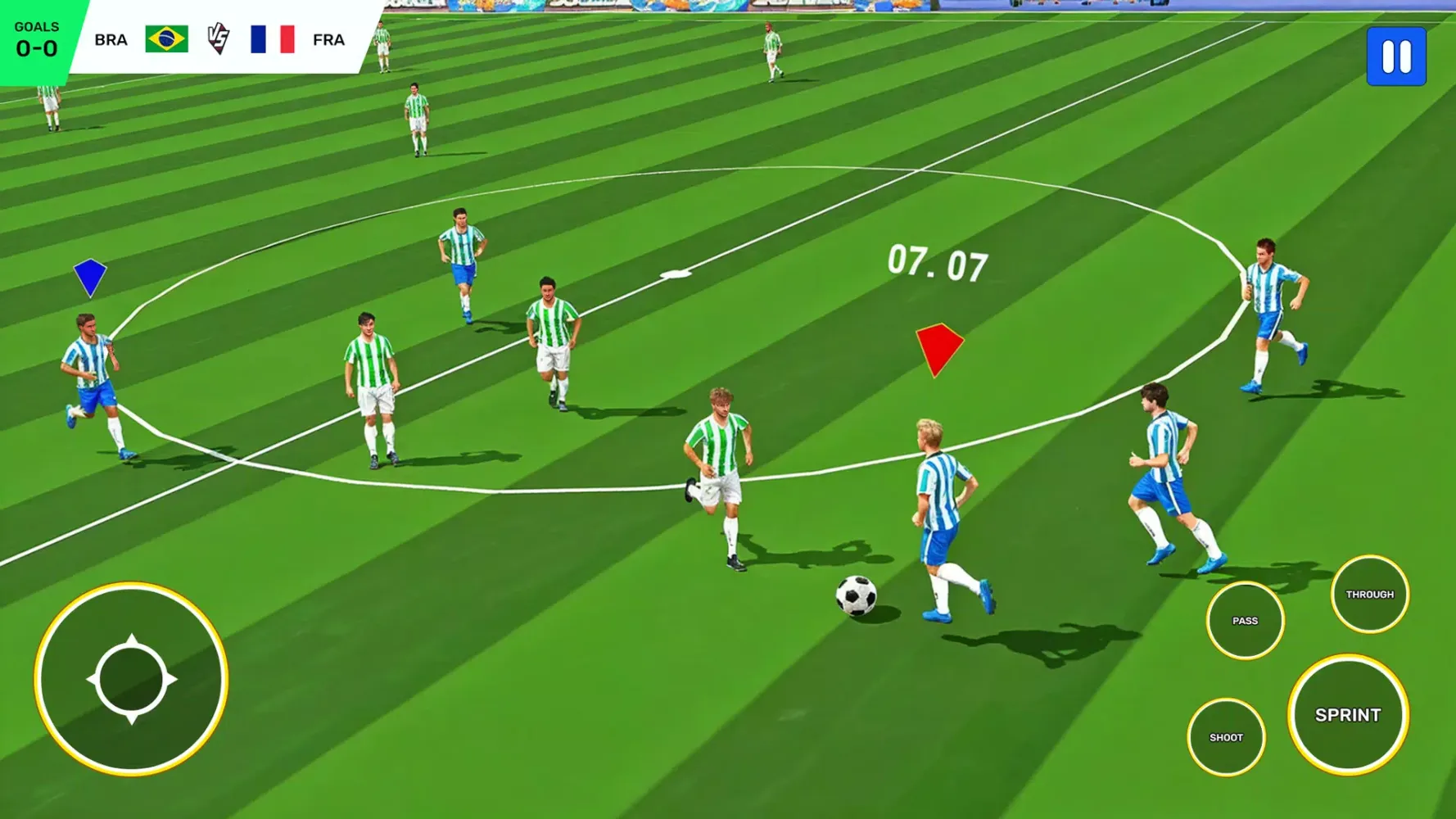 Capturas de tela do World Football Soccer Match 25
