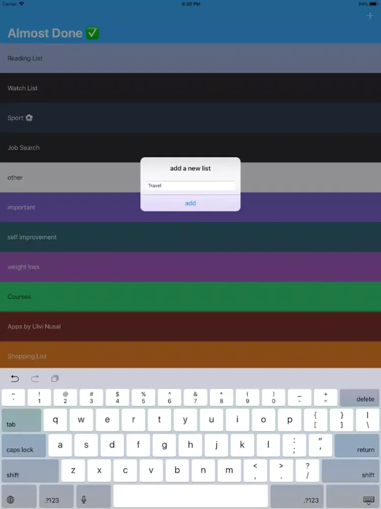 Almost Done - To Do List iPad  স্ক্রিনশট