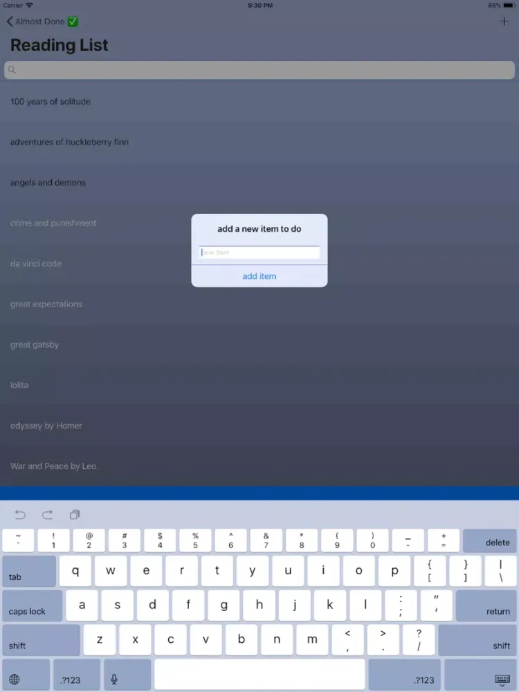 Almost Done - To Do List iPad  স্ক্রিনশট