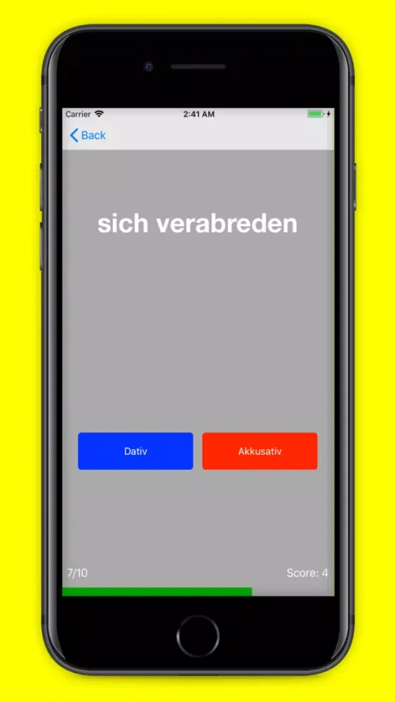Screenshot di Verben mit Präpositionen