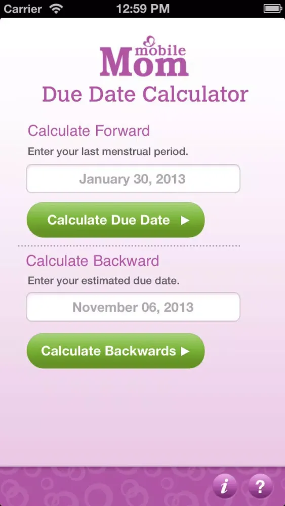 Pregnancy Due Date Calculator - My Baby Wheel & Countdown Birth Calendar應用截圖
