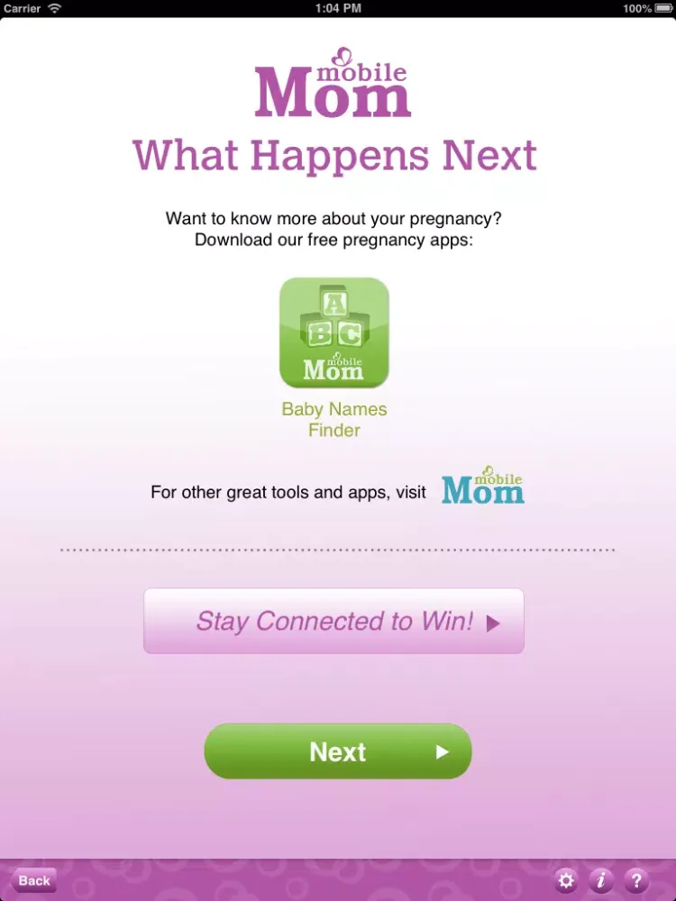 Screenshot di Pregnancy Weight Calculator & Baby Bump Weight Gain from Mobile Mom iPad 