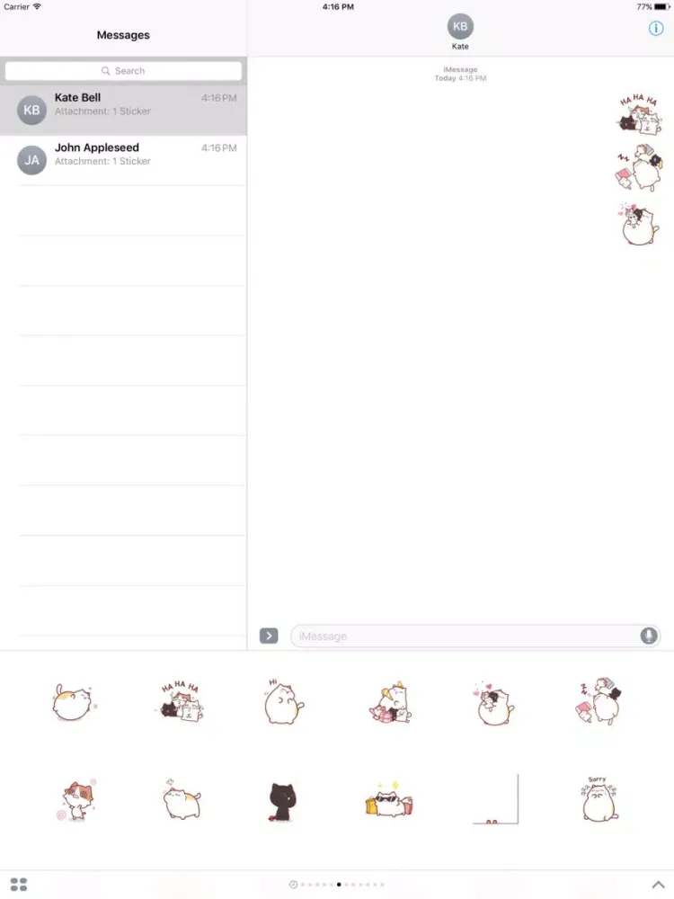 Zrzuty ekranu Animated Fluffy Cat Sticker iPad 