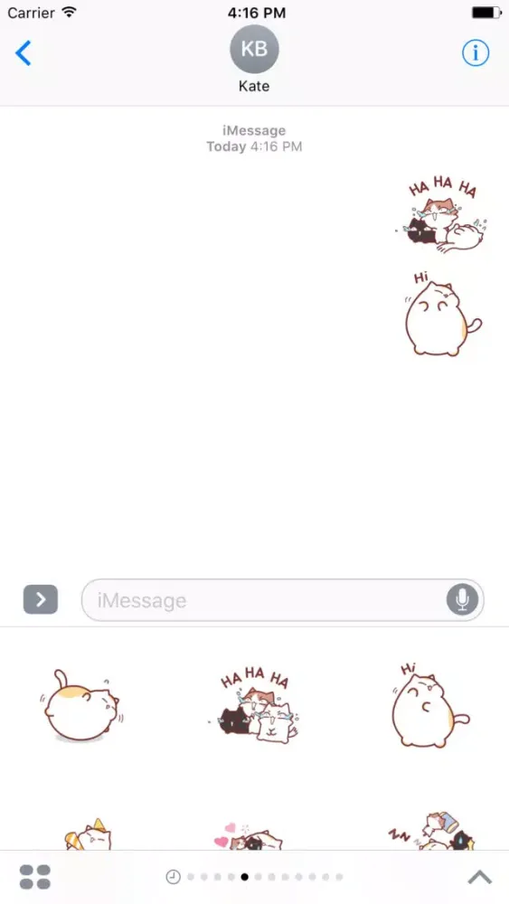 Zrzuty ekranu Animated Fluffy Cat Sticker