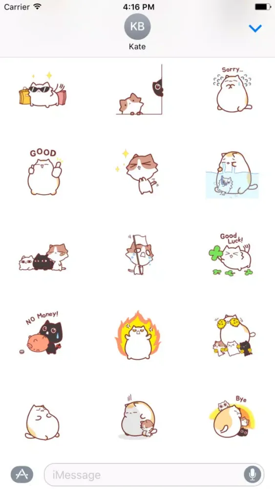 Zrzuty ekranu Animated Fluffy Cat Sticker