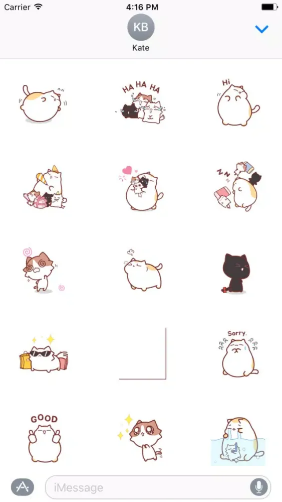 Zrzuty ekranu Animated Fluffy Cat Sticker