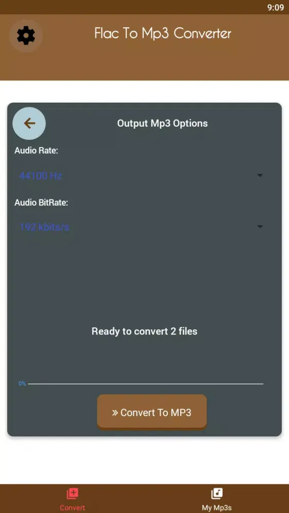 FLAC to MP3 Converter スクリーンショット