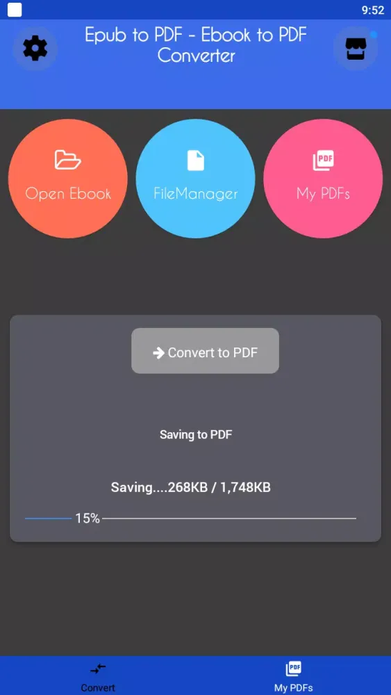 Ebook Converter - Epub to pdf应用截图