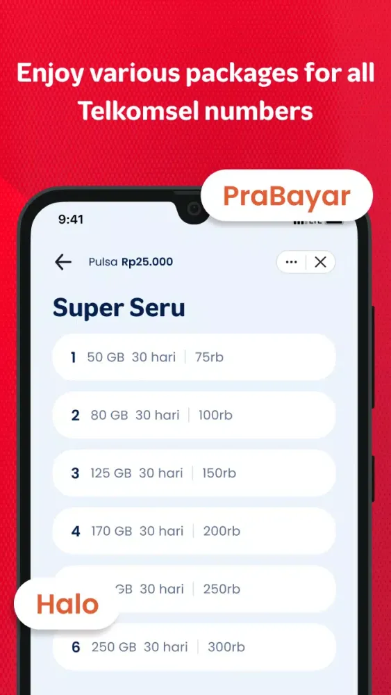 Скриншоты MyTelkomsel Basic