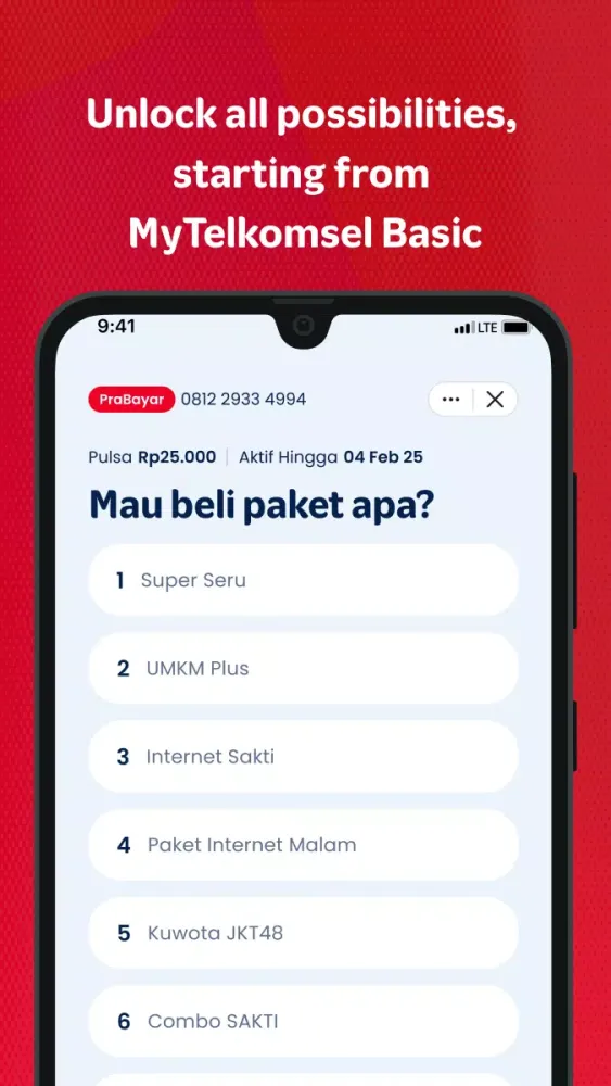 Скриншоты MyTelkomsel Basic
