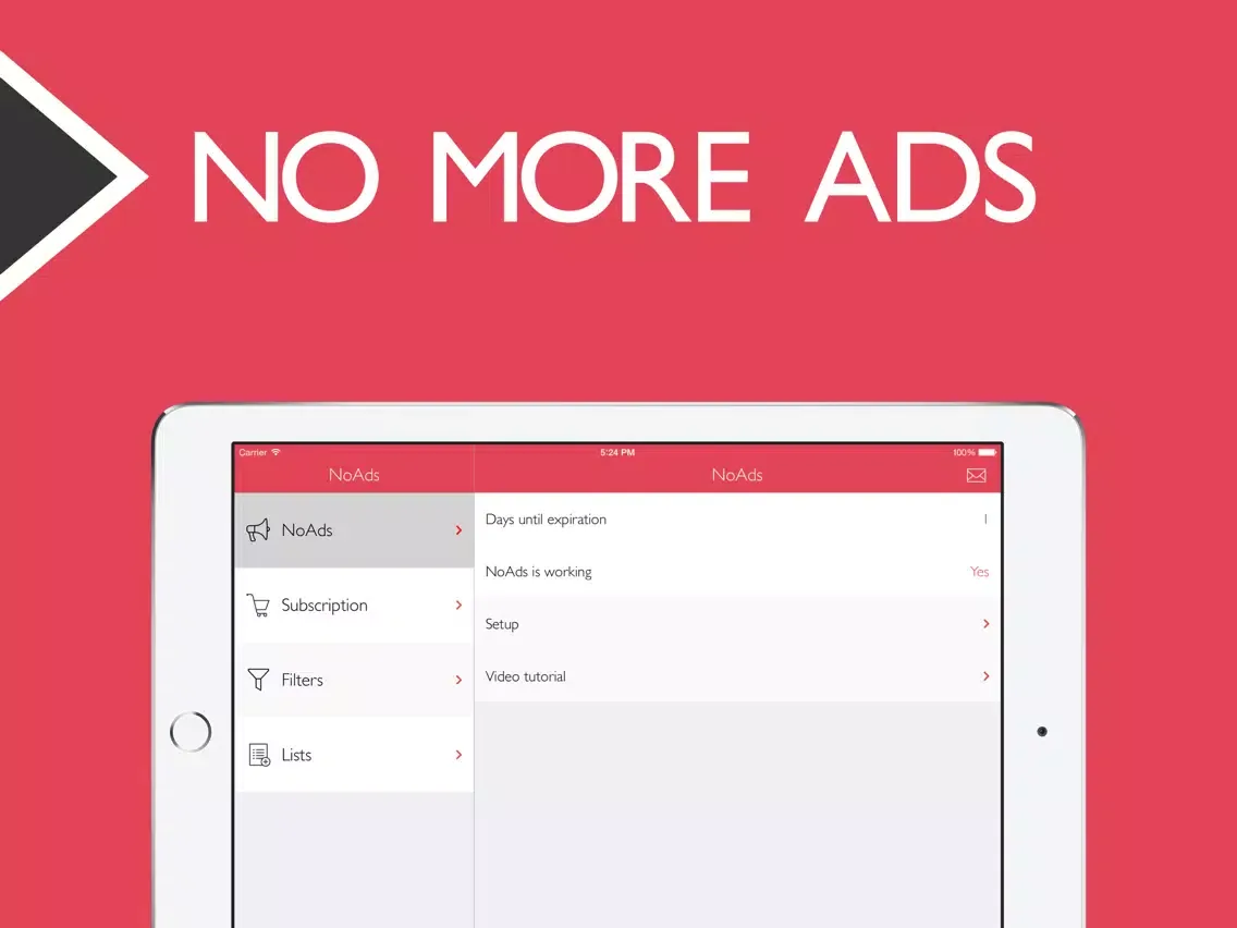 NoAds - block ads on Wi-Fi networks in apps and browsers plus content blocker iPad  Screenshots