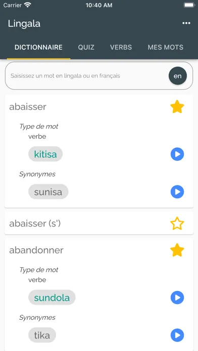 Lingala Ekran Görüntüleri