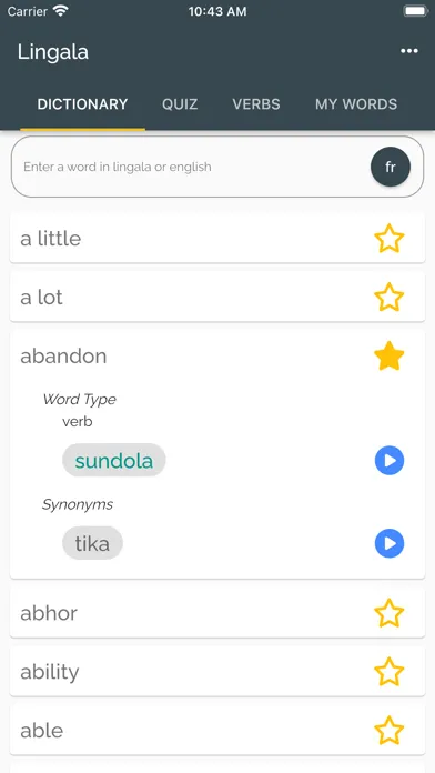Lingala Ekran Görüntüleri