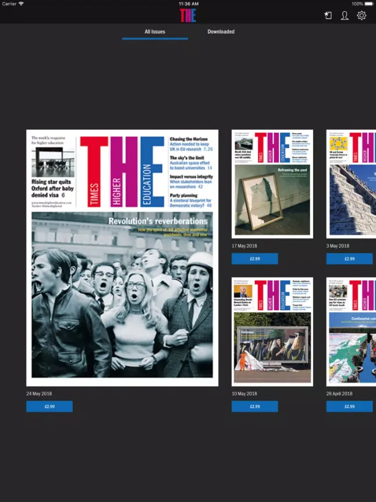 Скриншоты Times Higher Education (THE) iPad 